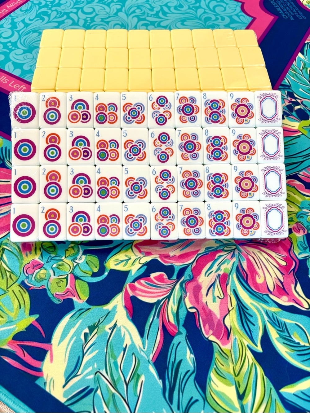 Lemon Mahjong Tiles, mahjong Mat, Tile Bag, Coordinating Dice & Dish πποΈ - Picture 6 of 7